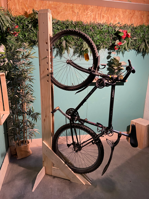 Support pour vélo en bois, rack à vélo extérieur, support à vélo